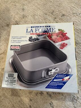 La Forme Nonstick Square Springform Pan - Gray